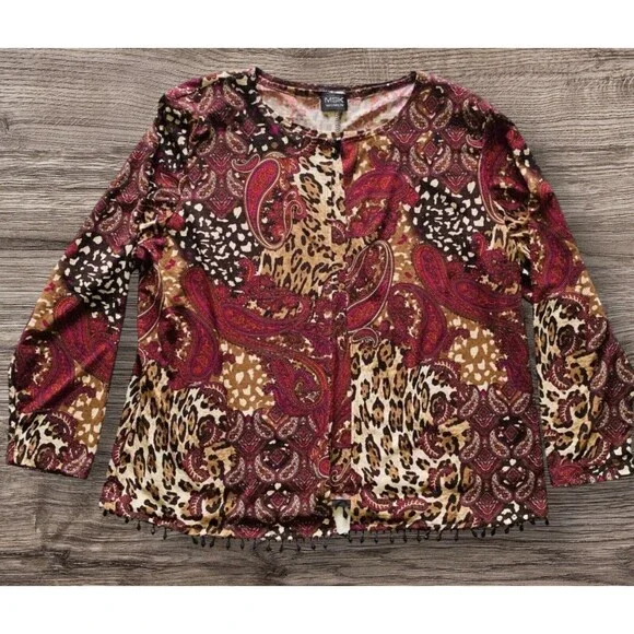 MSK | Tops | Msk Womens Sequined Sparkly 2piece Beaded Hem